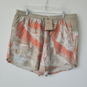 Nike Dri-Fit Trail Stride 7" Brief-Lined Running Shorts FV9949-247 Size XXL Beig
